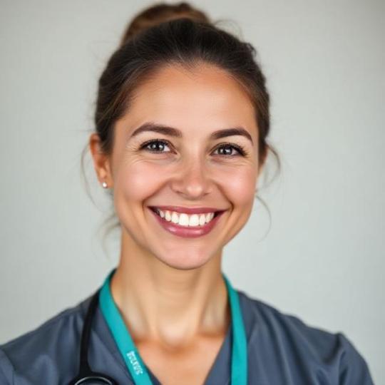 Portrait of a friendly female home care assistant, professional headshot